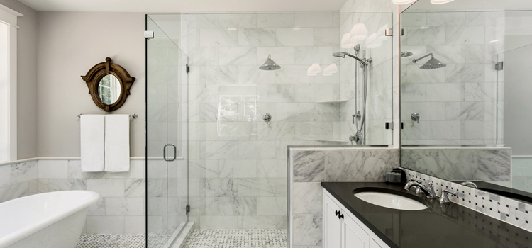 bathroom shower door installation in Lindsay
