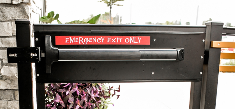 emergency push bar installation in Lindsay