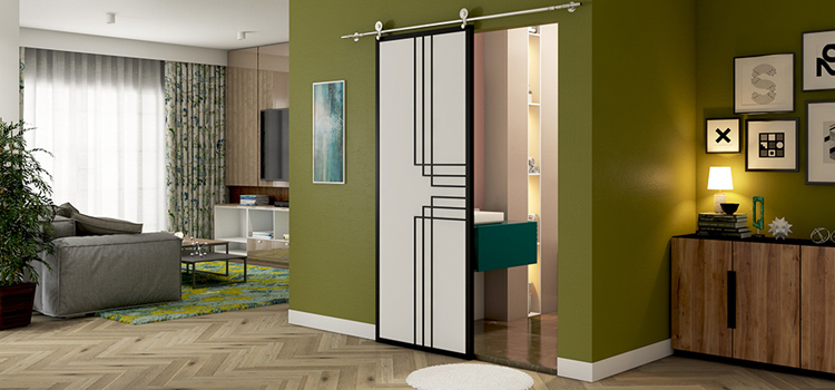 sliding bathroom door installation in Lindsay